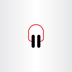 earphones icon vector symbol design