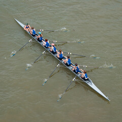 Women's Crew Team in Competition