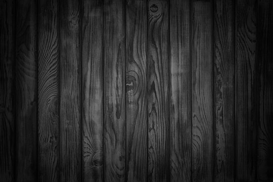 weathered barn wood background, Black and White color. Monochrome, dark wooden texture