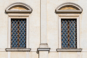 Grate of a window of an ancient Italian monastery.