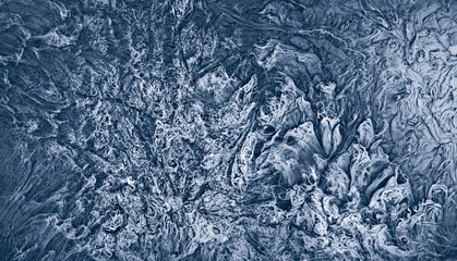 Oil paint mixed flows, monochrome processed