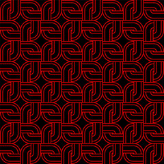 Seamless Chinese Background round corner square geometry chain frame