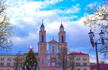 Obraz premium Old church of St. Francis Xavier in old town. Kaunas , Lithuania