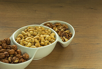 Different nuts in a bowl