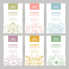 Vector set of templates packaging cosmetic