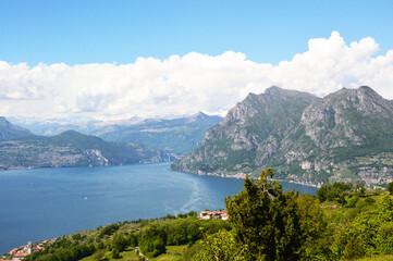 Fototapeta na wymiar Lake panorama from 