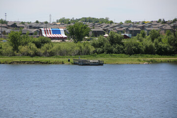 American Flag barn roof