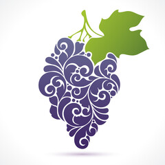 Vector illustration Bunch of wine grapes