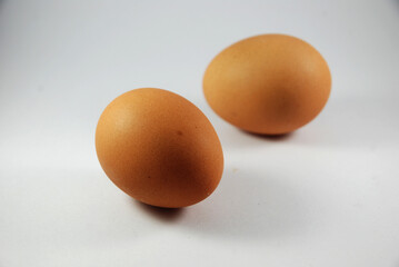 eggs on white background