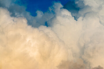 colorful dramatic sky with cloud at sunset
