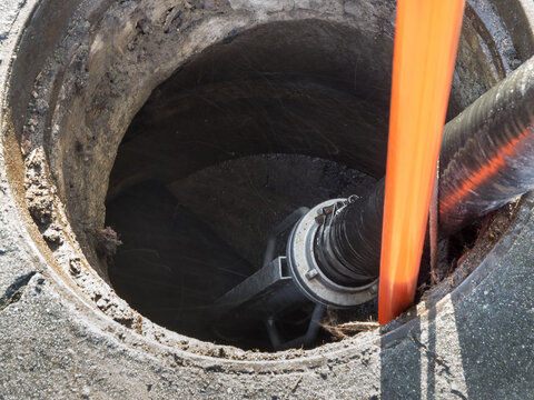 Sewer cleaning detail