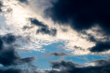 Obraz premium colorful dramatic sky with cloud at sunset