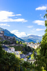 A beautiful view of the mountains Pyrenees. Lourdes, France