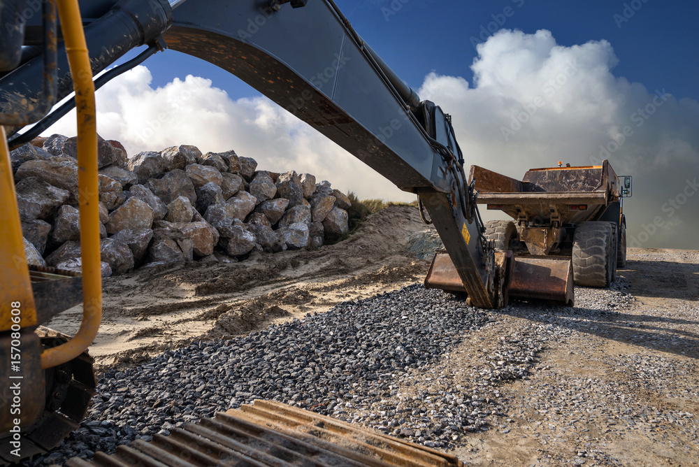 Canvas Prints grue en gros plan à l'aube