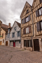 Fototapeta na wymiar Maison à colombages, Auxerre, France
