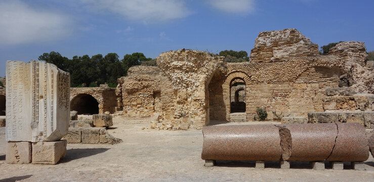 Beautiful scenery of the ruins of Carthage. Africa.