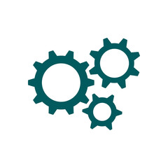Gear icon.The development and management of business processes.