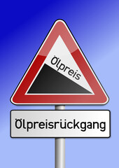 Gef&auml;lle &Ouml;lpreisr&uuml;ckgang