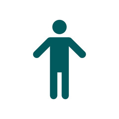 Human male sign icon. Male toilet. Flat style. A gender symbol is a pictogram used to represent either biological sex.