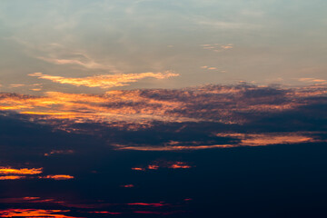 Fototapeta premium colorful dramatic sky with cloud at sunset