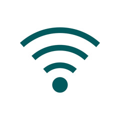 Wifi Symbol. Vector wireless network icon. Flat design style.