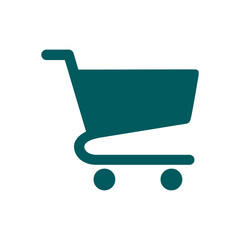Flat icon of shopping chart. Add a product to the cart.