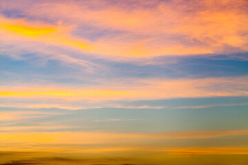 Naklejka premium Beautiful sunset sky. Sky Background.