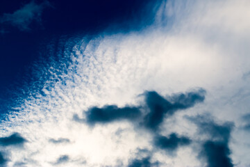 colorful dramatic sky with cloud at sunset