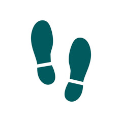 Black Imprint soles shoes icon. Flat design style.