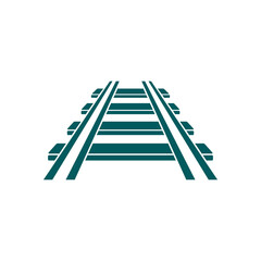 Railroad icon. Train sign. Track road symbol.  
