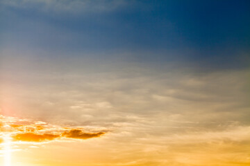 Fototapeta premium colorful dramatic sky with cloud at sunset