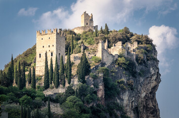 Castello di Arco (Arco Castle) in Trentino Italy - obrazy, fototapety, plakaty