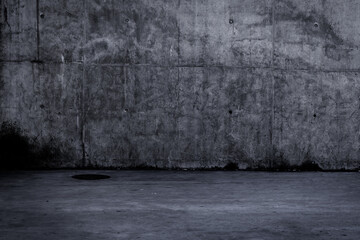 Simple dark concrete wall background with texture