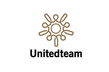 Creative Abstract Crowd Logo Design Illustration