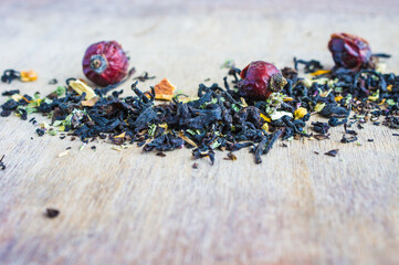 Organic floral tea concept