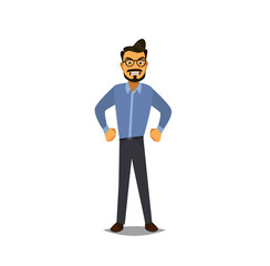 Obraz premium Business man characters. Business mans in casual clothes. Emotions and expressions