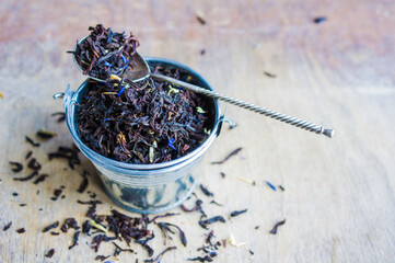 Organic floral tea concept