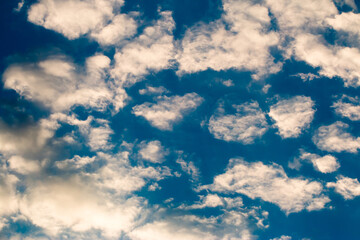 colorful dramatic sky with cloud at sunset