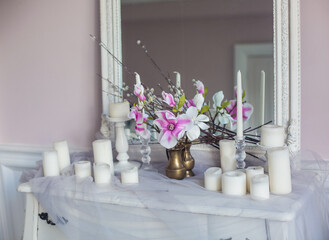 candles in the decor