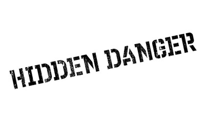 Hidden Danger rubber stamp. Grunge design with dust scratches. Effects can be easily removed for a clean, crisp look. Color is easily changed.