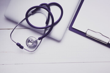 Tablet PC and medical equipments, medical technology concept