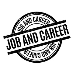Job And Career rubber stamp. Grunge design with dust scratches. Effects can be easily removed for a clean, crisp look. Color is easily changed.