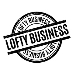 Lofty Business rubber stamp. Grunge design with dust scratches. Effects can be easily removed for a clean, crisp look. Color is easily changed.