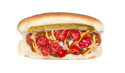 Hotdog with the works