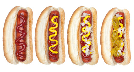 Collection of hotdogs