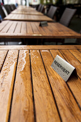 Wet Reserved Table