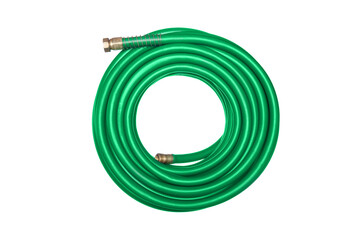Green hose isolated on white