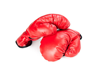 Boxing gloves on white