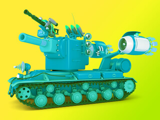 Sci-fi tank 3D Illustration