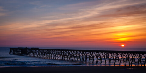 Sunrise with colourful sky